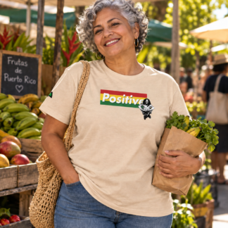 positive short sleeve unisex t shirt lifestyle photo